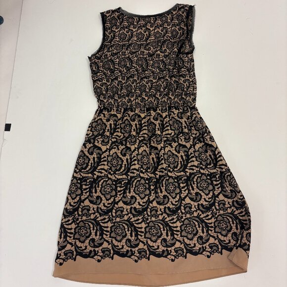 Rodarte for Target Sleeveless Brown & Black Pattern Mini Dress - Picture 2 of 3